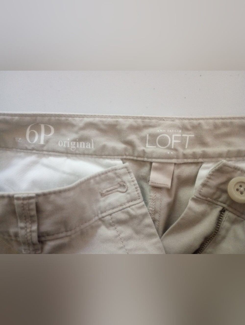 LOFT Light Beige Bermuda Shorts - Picture 2 of 4